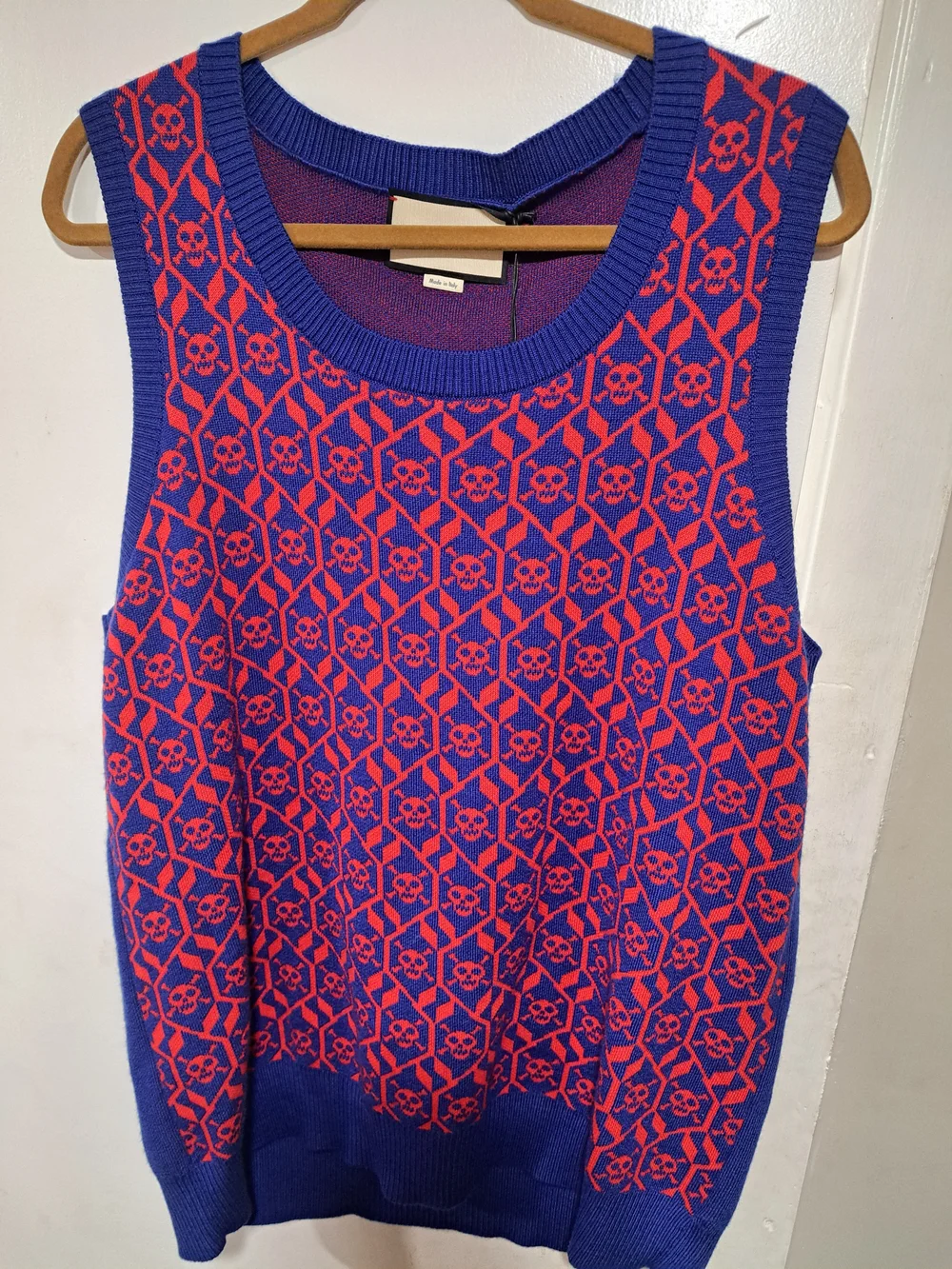 Gucci Ink Multicolor Crewneck Sweater in Blue and Red